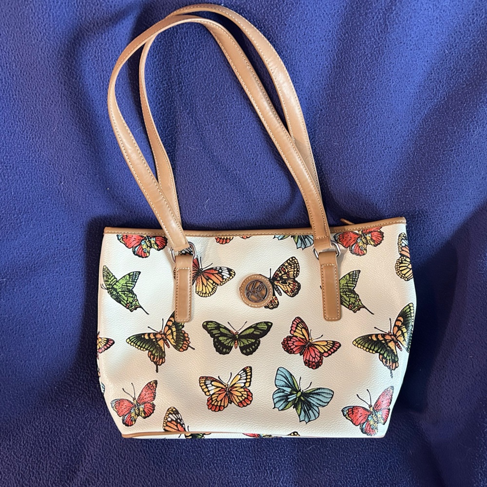 Kim Rogers Butterfly Tote EUC